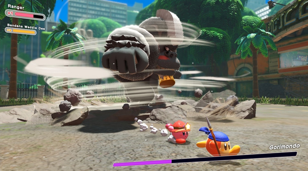First screenshot from Kirby and the Forgotten Land